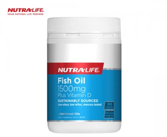 Nutralife 纽乐 深海鱼油1500mg+维生素D 180粒 Nutralife 纽乐 深海鱼油1500mg+维生素D 180粒
